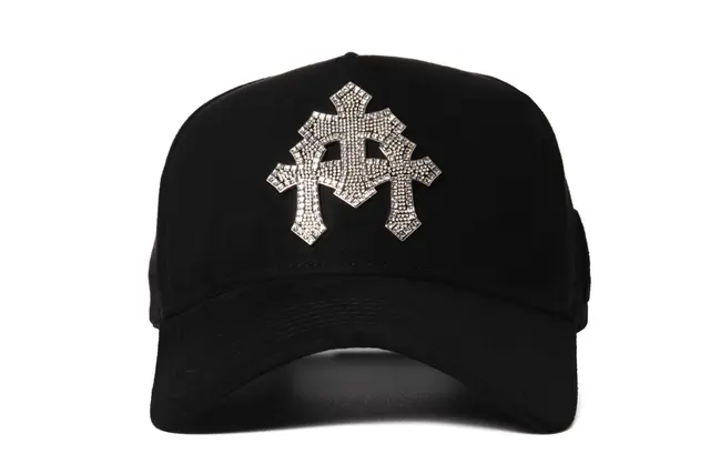 Gorra Cash Only Cross Rhinestone Silver
