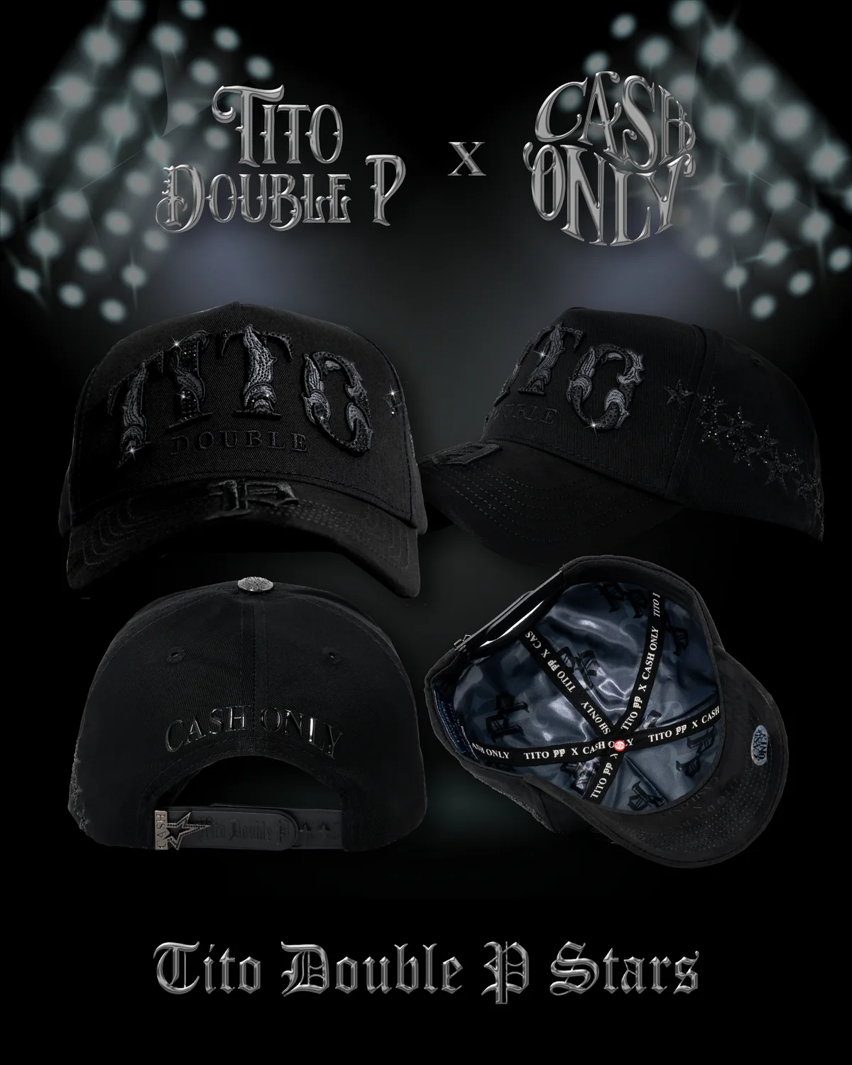 Gorra Tito Double P Stars, colaboración oficial Cash Only
